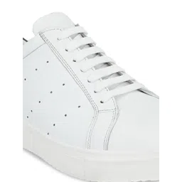 CARLO ROMANO Men White Perforations Leather Sneakers image 5