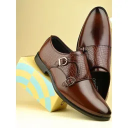 Carlo Romano Men's Brown Monk Shoes-picture-10