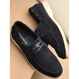 Carlo Romano Men's Navy Boat Shoes-picture-29