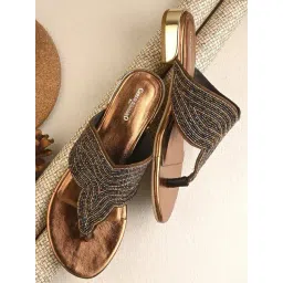 Carlo Romano Women's Bronze Thong Sandals-picture-48