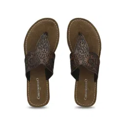 Carlo Romano Women's Brown Thong Sandals-picture-13