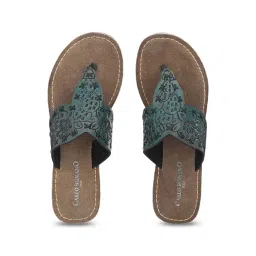 Carlo Romano Women's Green Thong Sandals-picture-25