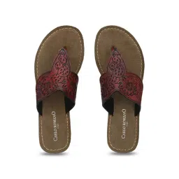 Carlo Romano Women's Red Thong Sandals-picture-20
