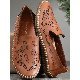 Carlo Romano Women's Tan Casual Loafers-picture-25