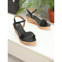 Carlton London Ankle Loop Open Toe Block Heels-picture-18