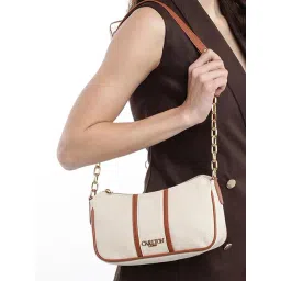Carlton London Beige Silvestra Medium Shoulder Bag-picture-35