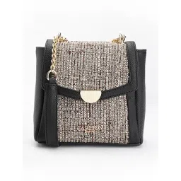 Carlton London Black Nunziatina Textured Medium Cross Body Bag-picture-23