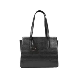 Carlton London Black Textured Medium Handbag-picture-38