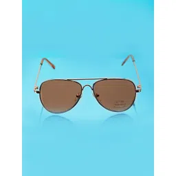 Carlton London Boys Brown Lens & Gold-Toned Aviator Sunglasses with UV Protected Lens-picture-58