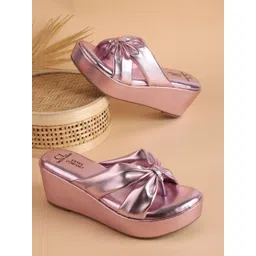 Carlton London Embellished Party Wedge Sandals with Bows-picture-18