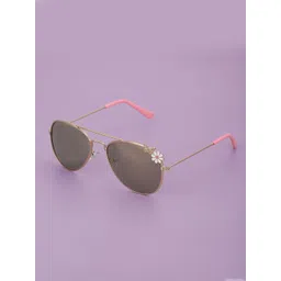Carlton London Girls Grey Lens & Gold-Toned UV Protected Lens Aviator Sunglasses CLSG238-picture-13