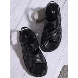 Carlton London Men Black Comfort Sandals-picture-38