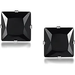 carlton london Men Black Crystal Stud Earrings-picture-13