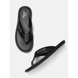 Carlton London Men Black Solid Comfort Sandals-picture-19