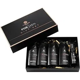 Carlton London Men Gift Set 5 - Facewash reduce dullness, Body Lotion long lasting moisture, Showergel super hydrating, Sunscreen spray UAV protection and Facescrub+mask Exfoliates dead skin, Cruelty free best for men and boys - 450ml-picture-13
