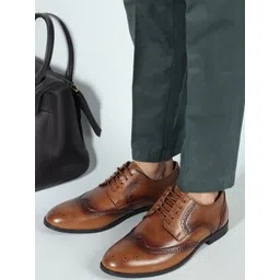 Carlton London Men Leather Formal Brogues-picture-41