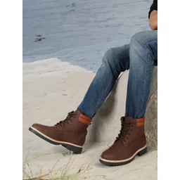 Carlton London Men Mid-Top Lace-Ups Boots-picture-30