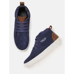 Carlton London Men Mid-Top Leather Sneakers-picture-12