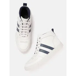 Carlton London Men Mid-Top Sneakers With Striped Detail-picture-21