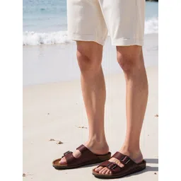 Carlton London Men Open Toe Velcro Comfort Sandals-picture-37