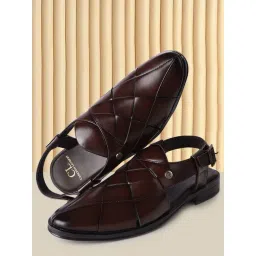 Carlton London Men's Brown Back Strap Sandals-picture-42