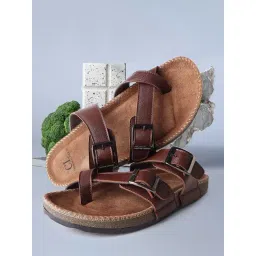 Carlton London Men's Brown Toe Ring Sandals-picture-19