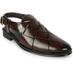 carlton london Men's Woven Design Slingback Sandals-picture-12