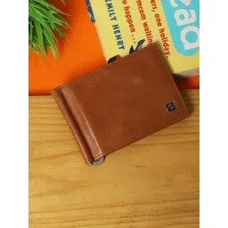 Carlton London Tan Casual Leather Money Clip For Men-picture-20