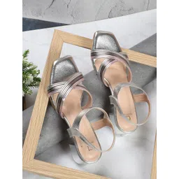 Carlton London Textured Open Toe Block Heels-picture-41