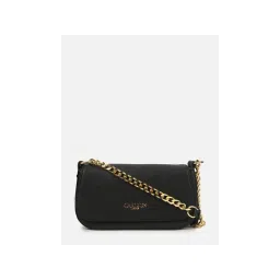 Carlton London Women Black Textured Gold Chain Sling Bag-picture-37