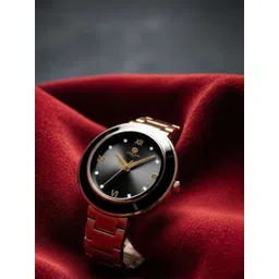 Carlton London Women Brass Patterned Dial & Stainless Steel Bracelet Style Straps Analogue Watch CLW-JT-RBK-picture-40