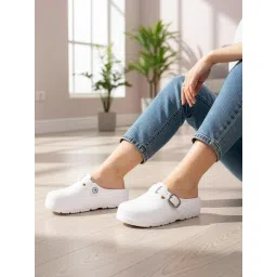 Carlton London Women Comfort Clog with Statement Buckle-picture-23