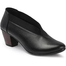 carlton london Women Comfortable Block Heel Pointed Toe Fashion Pump Shoes for Daily use, Office use, Casual use-picture-20