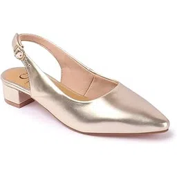 carlton london Women Comfortable Block Heel Pointed Toe Slingback Fashion Shoes for Daily use, Office use, Casual use-picture-27