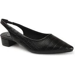 carlton london Women Comfortable Block Heel Pointed Toe Slingback Fashion Shoes for Daily use, Office use, Casual use-picture-29