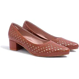 carlton london Women Comfortable Block Heel Pointed Toe Slip On Fashion Shoes for Daily use, Office use, Casual use-picture-40