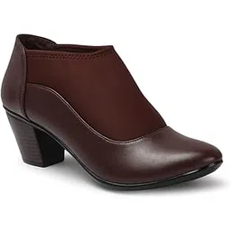 carlton london Women Comfortable Block Heel Pointed Toe Strapless Fashion Shoes for Party, Wedding and Casual Use-picture-18