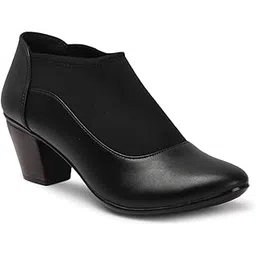 carlton london Women Comfortable Block Heel Pointed Toe Strapless Fashion Shoes for Party, Wedding and Casual Use-picture-17