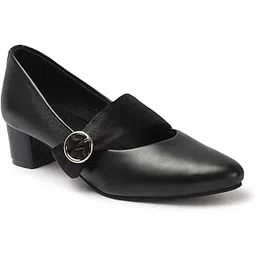 carlton london Women Comfortable Block Heel Pointed Toe Strapless Fashion Shoes for Party, Wedding and Casual Use-picture-19