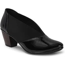 carlton london Women Comfortable Block Heel Pointed Toe Strapless Fashion Shoes for Party, Wedding and Casual Use-picture-52