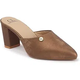 carlton london Women Comfortable Fashion Pointed Toe Heeled Mule Shoes for Daily use, Office use, Casual use-picture-14