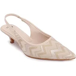 carlton london Women Comfortable Kitten Heel Pointed Toe Slingback Fashion Shoes for Daily use, Office use, Casual use-picture-37