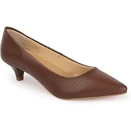 carlton london Women Comfortable Kitten Heel Pointed Toe Slip-On Fashion Pump Shoes for Office, Casual and Formal use-picture-41