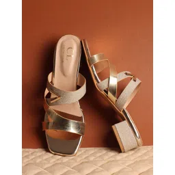 Carlton London Women Embellished Block Heel Sandals-picture-10