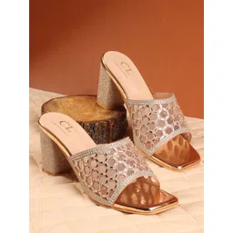Carlton London Women Embellished Block Heels Sandals-picture-16
