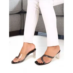 Carlton London Women Embellished Open Toe Block Heel Sandals-picture-37