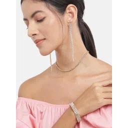 Carlton London Women Gold-Plated CZ-Studded Jewellery Set-picture-35