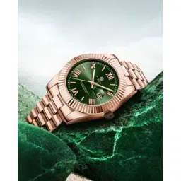 carlton london Women Harper CLRLW-001 Analogue Green Rose Gold Toned Stainless Steel Watch-picture-41