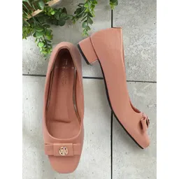 Carlton London Women Party Block Heel Pumps with Bows-picture-42