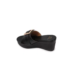 Carlton London Women Party Wedge Heel Sandals with Buckles image 4